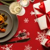 AIBIIN Christmas Tablecloth white Snowflake Rectangle Holiday Table Cloth Waterproof