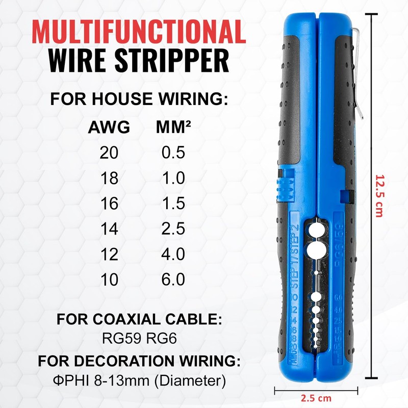 Multifunctional Cable Wire Stripper Cutter Pliers – Portable Hand Tool