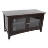 Alaterre Shaker Cottage 36-inch TV Stand with 2 Glass Doors, Espresso