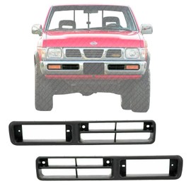 US AUTO PARTS PLUS Front Fog Light Molding Left Driver & Right Passenger Side For 1993-1995 Nissan Pathfinder / 1995-1997 Pickup / 1993-1994 D21 Direct Replacement 6225755G00 6225655G00
