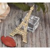 Gyn&Joy Gold Tone Clear Crystal Rhinestone Fashion Tower Brooch Pin