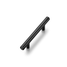 Ravinte 1 Pack 6 inch Cabinet Pulls Matte Black Stainless Steel Kitchen Cupboard Handles Cabinet Handles 3.75” Hole Center