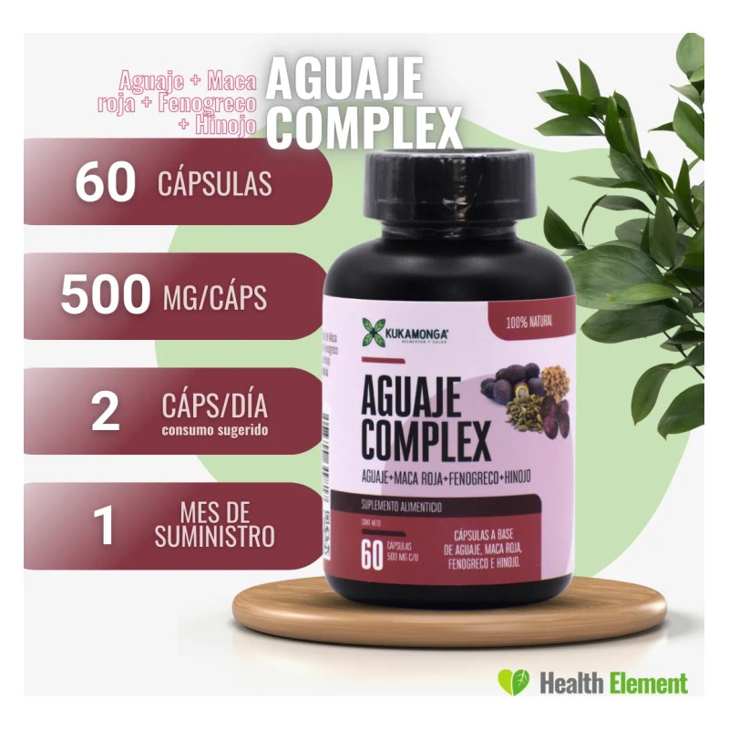 Aguaje Complex 60 Cápsulas - Fenogreco + Hinojo + Maca