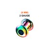 KJM FASHION 2 x Anodized Rainbow Bar, Alloy Steel
