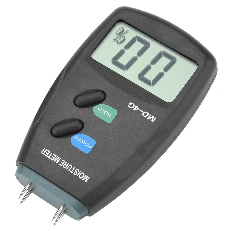 MD-4G LCD Digital 4 Pin Wood Moisture Meter Timber Hygrometer
