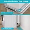 Chiligent 4 Inch 90 Degree Galvanized Dryer Vent Elbow, 2