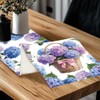 ANATTASOUL Table Runner Hydrangea and Basket 13"x72" Table Decorations, Durable