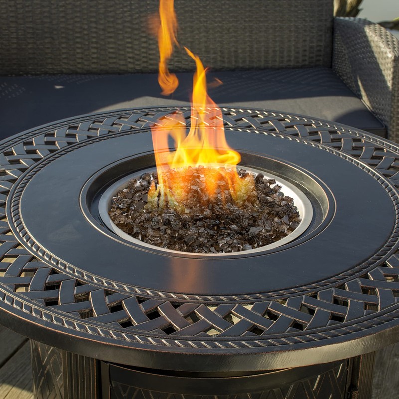 onlyfire 10 lbs Fire Glass for Propane Fire Pit, 1/2-Inch