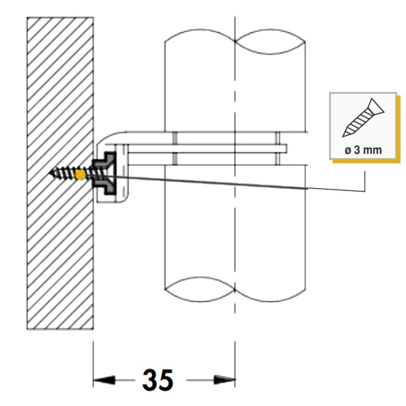 Secotec VAS221 Socket Visor Clip with Mounting Plate Pack of
