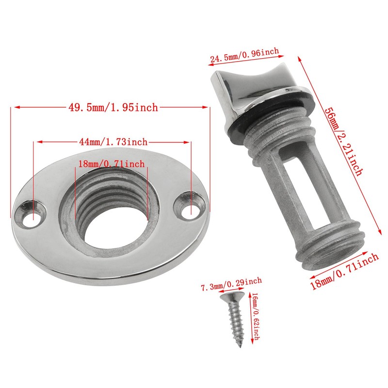 Haidong 316 Stainless Steel Marine Drain Plug Set Marine Drain