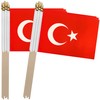 TSMD Turkey Stick Flag Turkish Small Mini Hand Held Flags,5x8