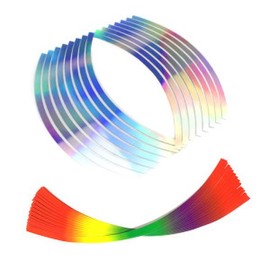 Motorcycle 17-inch 18-inch 19-inch Wheel Stickers Rainbow Wheels Hologram Wheel Line Stickers Tuning Stickers / 오토바이 17인치 18인치 19인치 휠스티커 무지개휠 홀로그램 휠라인스티커 튜닝스티커