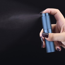 Tekson 8ml Travel Perfume Atomizer Refillable, Mini Cologne Spray Bottle Empty, Small Aftershave Portable Sprayer for Liquid Dispenser (Cyan&Green)