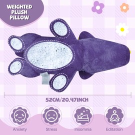 Gisqis 2.2Pounds Dragon Stuffed Animal 20.5" Weighted Stuffed Animals Soft Dragon Plush Giant Purple Dragon Plush Toy Weighted Stuffy Plushies Sleeping Pillow for Kids Baby Birthday Gifts