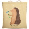 Mr. & Mrs. Panda Hedgehog with Flower Shopping Bag, yellow