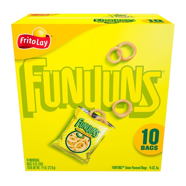 Frito-Lay Funyuns - Anillos con sabor a cebolla, bolsas de 1 onza (paquete de 10)