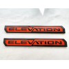 GMC 3PCS Gloss Black Red Door Rear Elevation Emblems Badge
