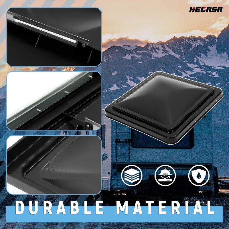 HECASA Black 14" RV Roof Vent Cover Compatible with Ventline