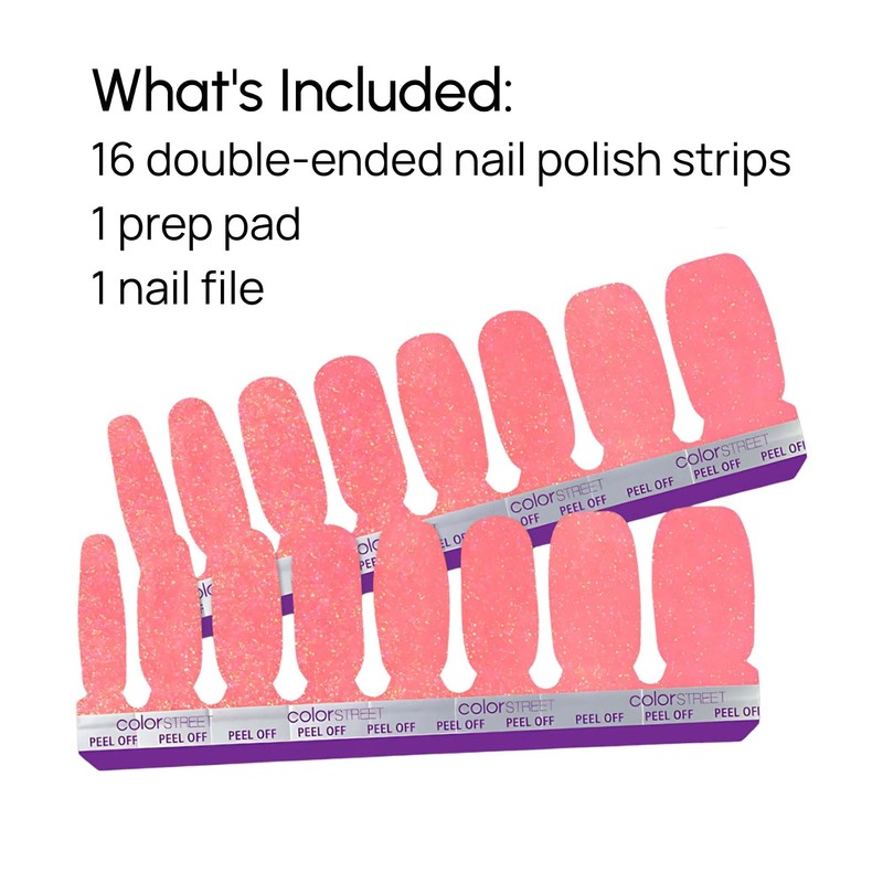 Color Street Coral Cove Shimmer Nail Strips