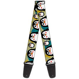 Buckle-Down Guitar Strap Penguin Cartoon 2 Inches Wide