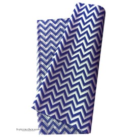 Flexicore Packaging Navy Blue Chevron Print Gift Wrap Tissue Paper Size: 15 Inch X 20 Inch | Count: 100 Sheets | Color: Navy Blue Chevron