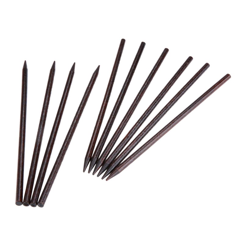 Set of 10, 1 Kanzashi, Wooden Handmade, Simple, Hair Ornament,