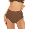 Annbon - Parte inferior de bikini de cintura alta con