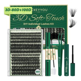 Extensiones De Pestañas Kit Con Efecto 3d Gruesas 70d+90d