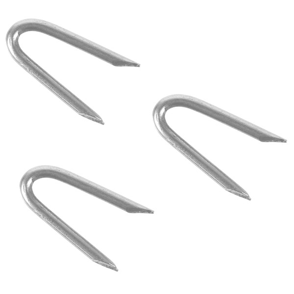 3mm x 30mm Galvanised Staple Nails Neting Fencing U Wire Staples Nails (Pack of 100)