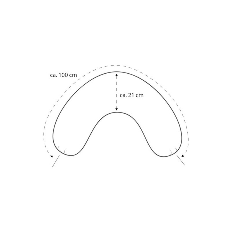 Theraline neck pillow reed green size ca. 100 cm