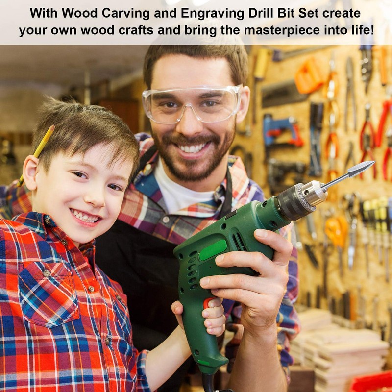 10 Pieces Wood Carving Drill bits Wood Engraving Tools Rotary