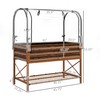 Outsunny Raised Garden Bed with Cover and Storage Shelf, Rectangular