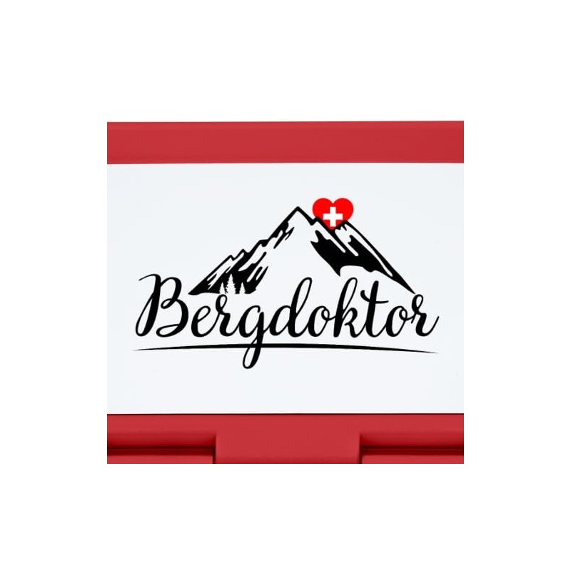 Spreadshirt Bergdoktor Schweizer Berge Geschenkidee Brotdose Lunchbox, One size, Rot