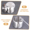 LIFKOME Kitchen Spice Organizer Stainless Steel Seasoning Jars Space-Saving Condiment