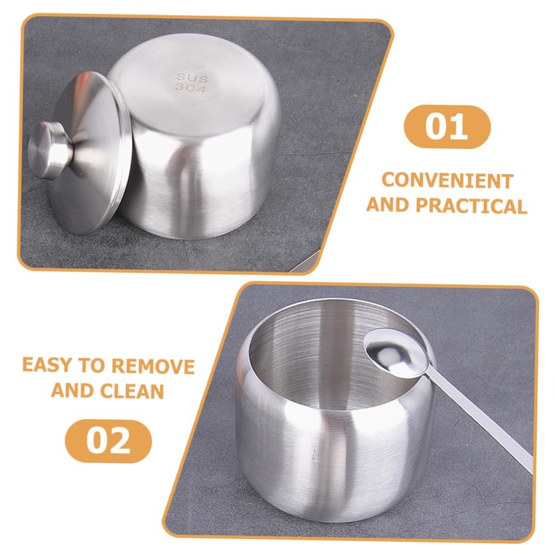 LIFKOME Kitchen Spice Organizer Stainless Steel Seasoning Jars Space-Saving Condiment