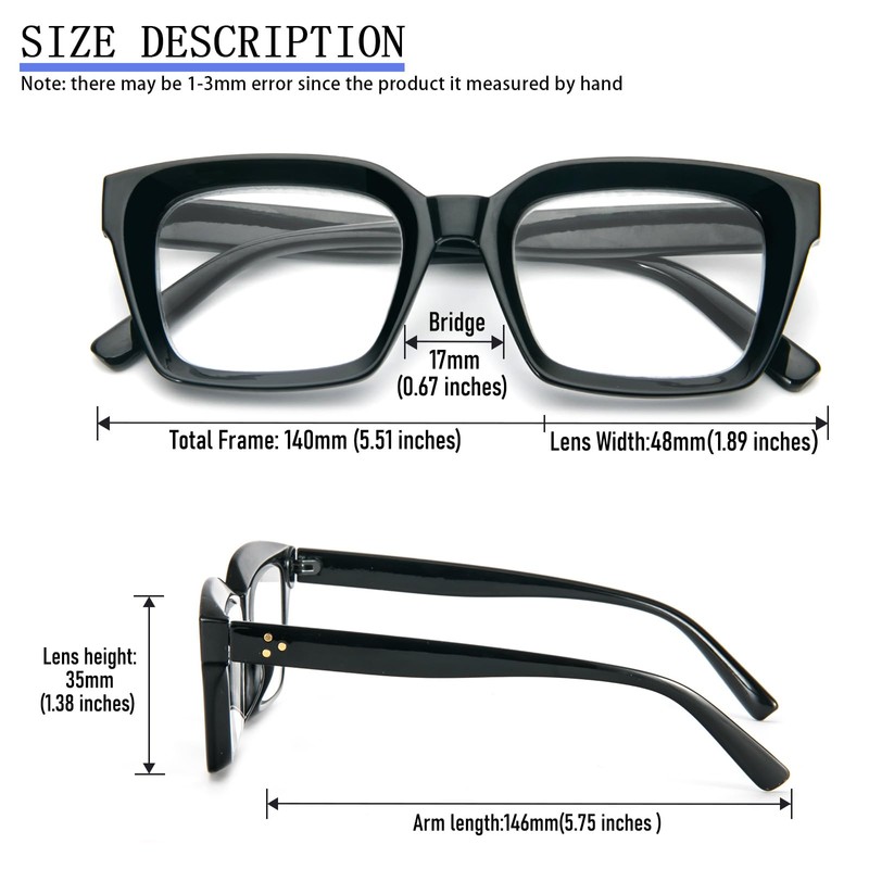 DXYXYO Blue Light Blocking Reading Glasses for Women 1.5 Oversized