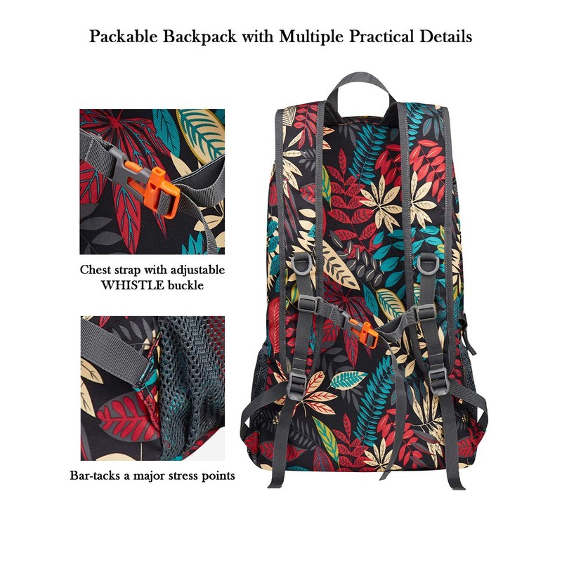POKARLA Lightweight Packable Backpack 40L Hiking Daypack Walking Rucksack Foldable