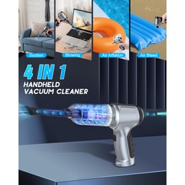 Zommapro 18000Pa Car Vacuum Portable Cordless, 5000mAh High Power Cordless Vacuum Cleaner, 120W Portable Vacuum for Car, Office, Pet and Home Cleaning