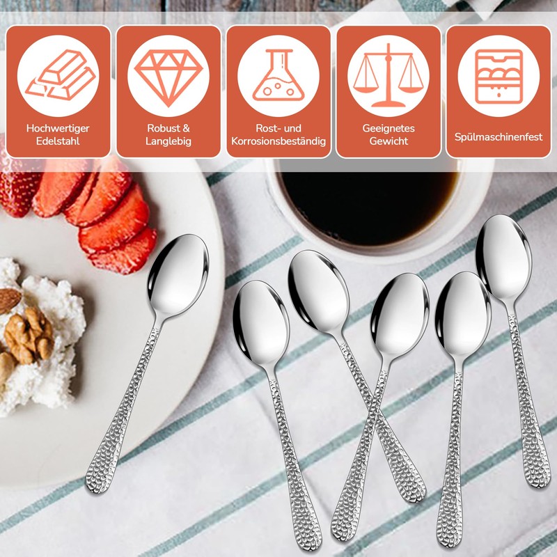 HaWare Coffee Spoons, 24 Pieces, Stainless Steel Tea Spoon, Dessert