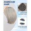 HAIRCUBE Hair Toppers for Women 10inch Natural Grey Toppers Hair