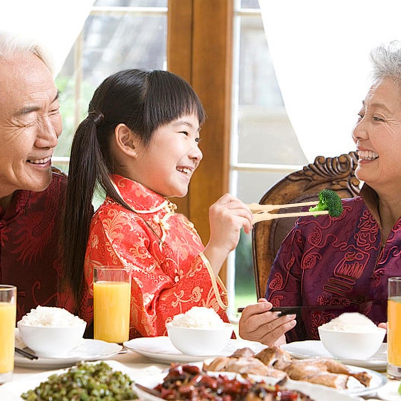 Glomora Anti-Shake Chopsticks, Automatic Opening Assistive Dining Utensils for Hand