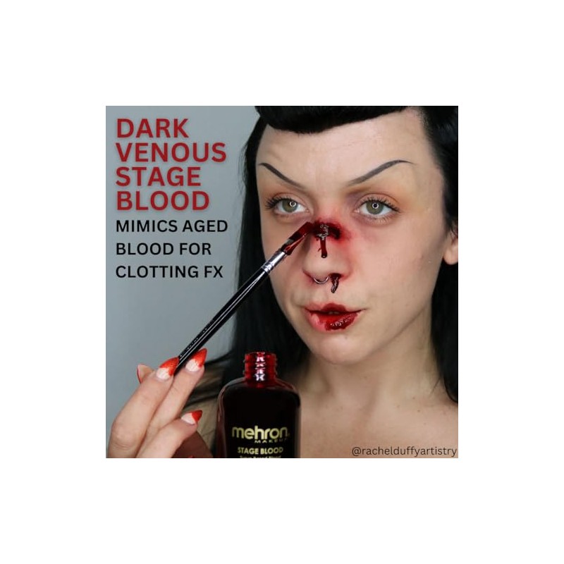 Mehron Makeup Stage Blood with Brush (1 oz) (DARK VENOUS)