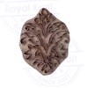 Royal Kraft Traditional Print Stamp Brass Floral Pattern Wood Clay