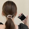 Wenlly 5 Pieces Fashion Hair Scrunchies with High Elasticity Pearl