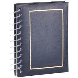Pioneer Photo Albums EA-50/NB 50 Pocket Spiral Bound Leatherette Mini Photo Album Easel for 4 by 6-Inch Prints, Navy Blue