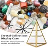 ELLDOO 3 Tier Glass Display Case for Collectibles, Triangular Crystal