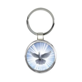 Gift Keychain : Dove Holy Spirit Catholic Religious Religion Classic Faith