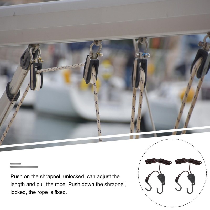 iplusmile Rope Ratchet Rope Hook Pulley Rope Packing Belt Max