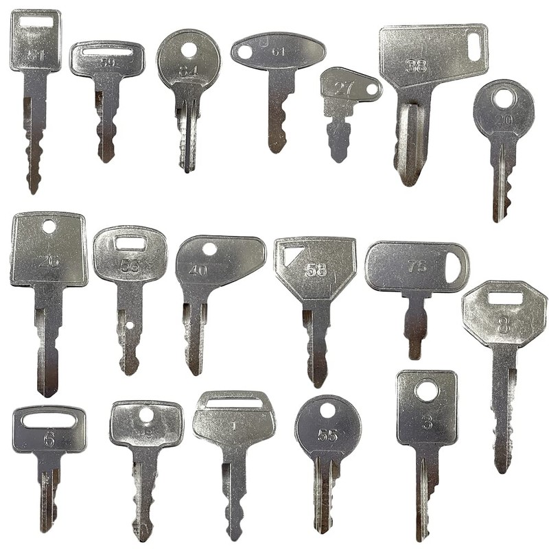 58 Pcs Heavy Equipment Construction Ignition Key Sets Compatible with