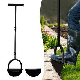HAWCAFU Edger Lawn Tool 41 Inches with Two Replaceable Blades Manual Lawn Edger with T-Grip for Yard, Garden, Landscaping, Sidewalk and Flower Bed